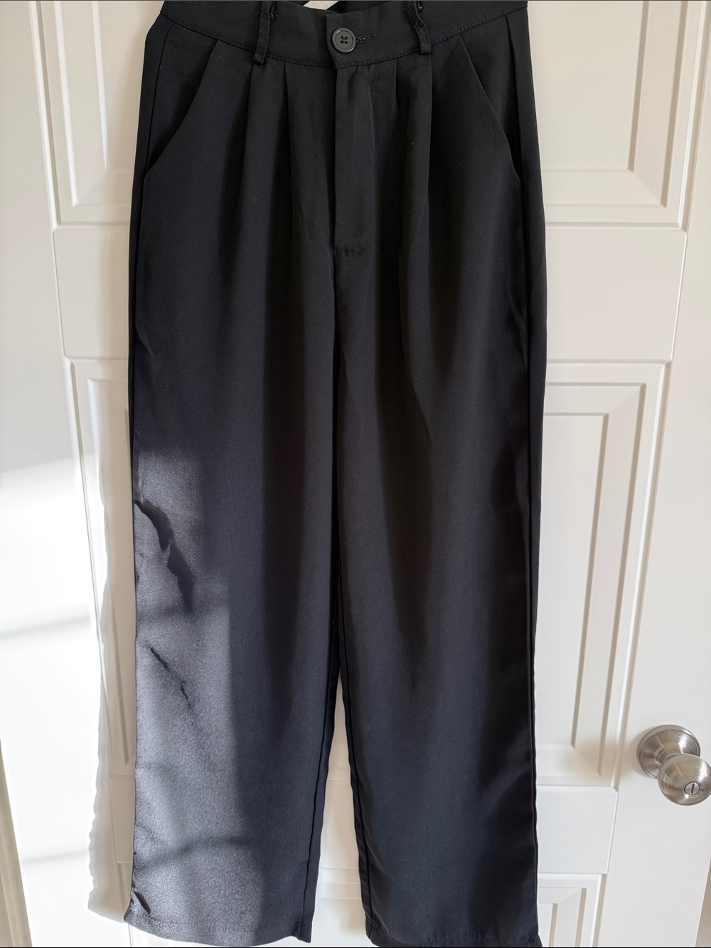Black Dress Pants - Classic Pleated Trousers